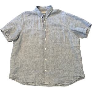 Everlane Linen Button Down Short Sleeve Shirt Size XL